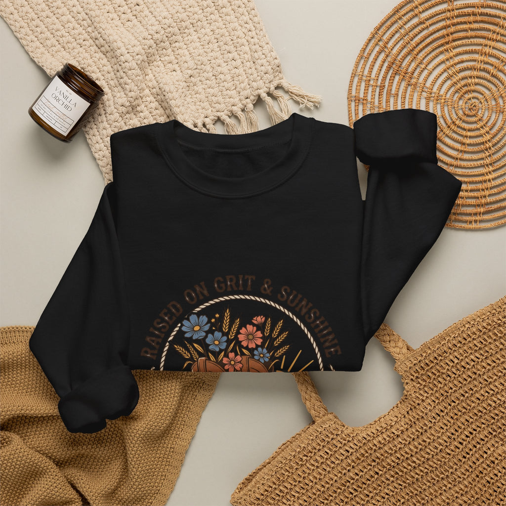 Raised on Grit & Sunshine Sweatshirt | Western Cowgirl Rustic Prairie