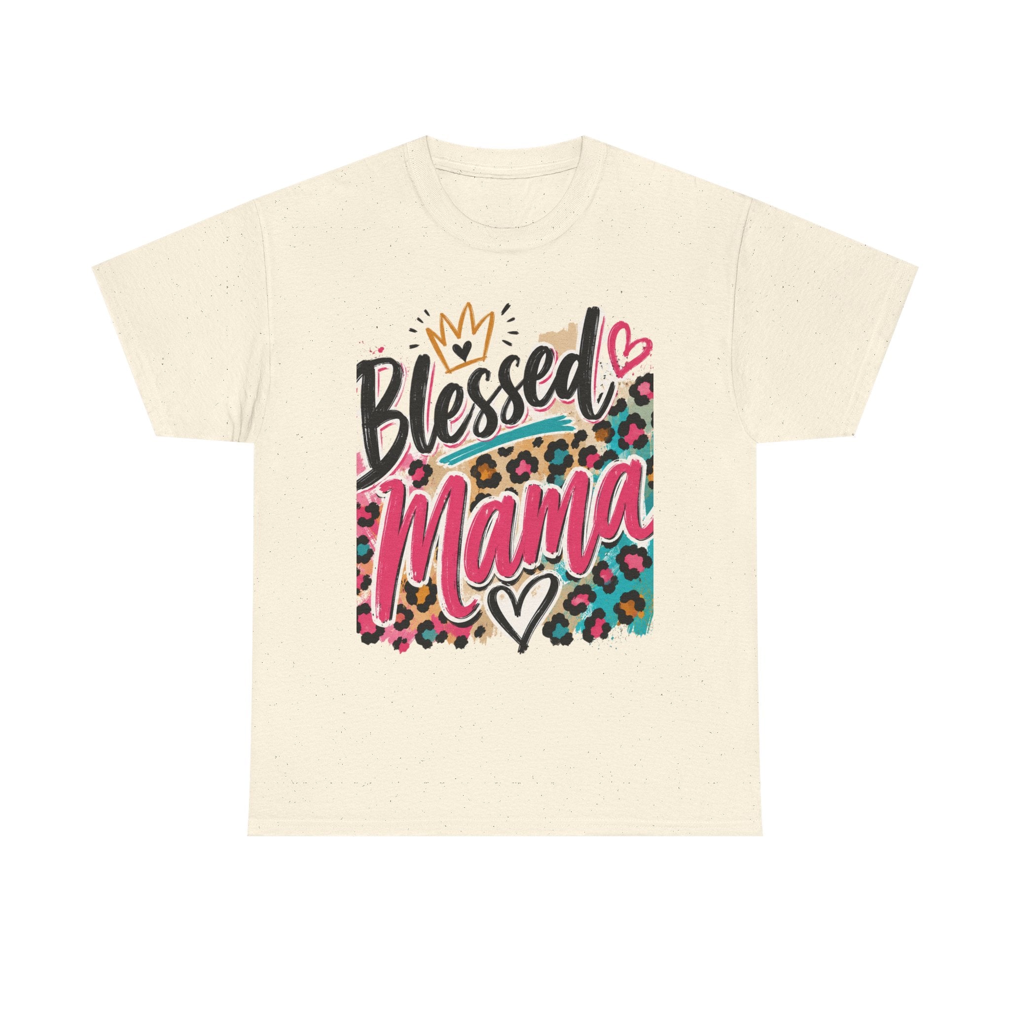Blessed Mama Leopard Heart T-Shirt — Mother’s Day Graphic Tee