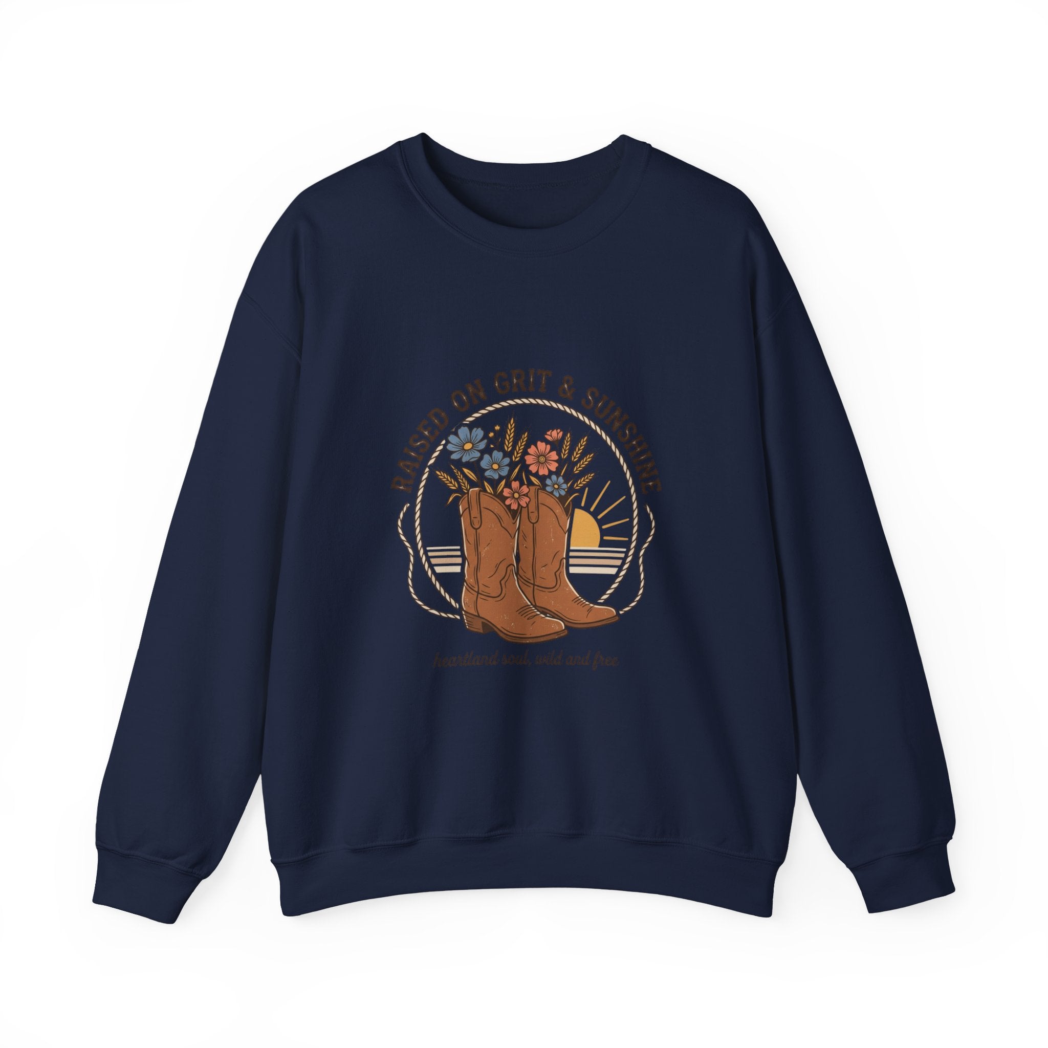 Raised on Grit & Sunshine Sweatshirt | Western Cowgirl Rustic Prairie