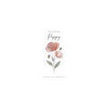 August Poppy Birth Month Flower Sticker | Botanical Line Art, Watercolor
