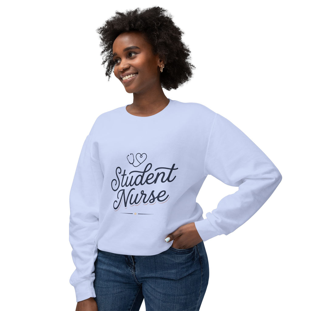 Student Nurse Crewneck Sweatshirt — Cute Stethoscope Nursing School Gift