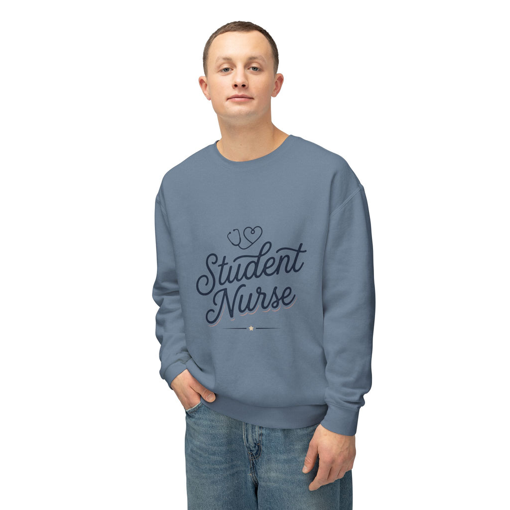 Student Nurse Crewneck Sweatshirt — Cute Stethoscope Nursing School Gift
