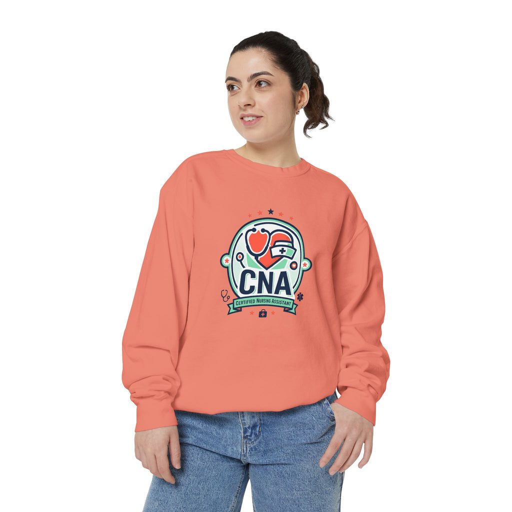 CNA Heart Stethoscope Sweatshirt — Certified Nursing Assistant Crewneck