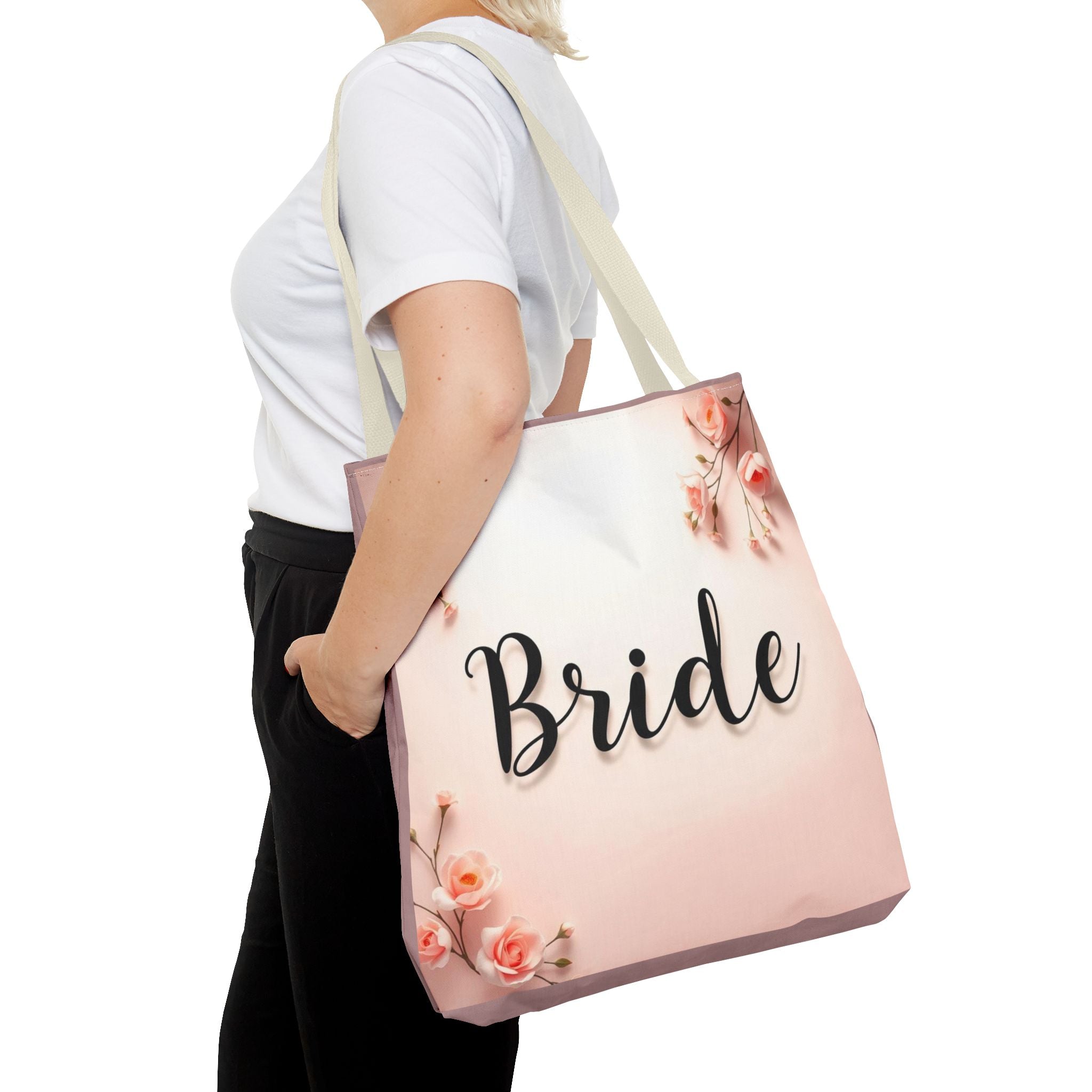 Bride Floral Tote Bag – Pink Bridal Shower & Bachelorette Gift