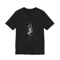 July Birth Flower Tee | botanical line art, personalized name option