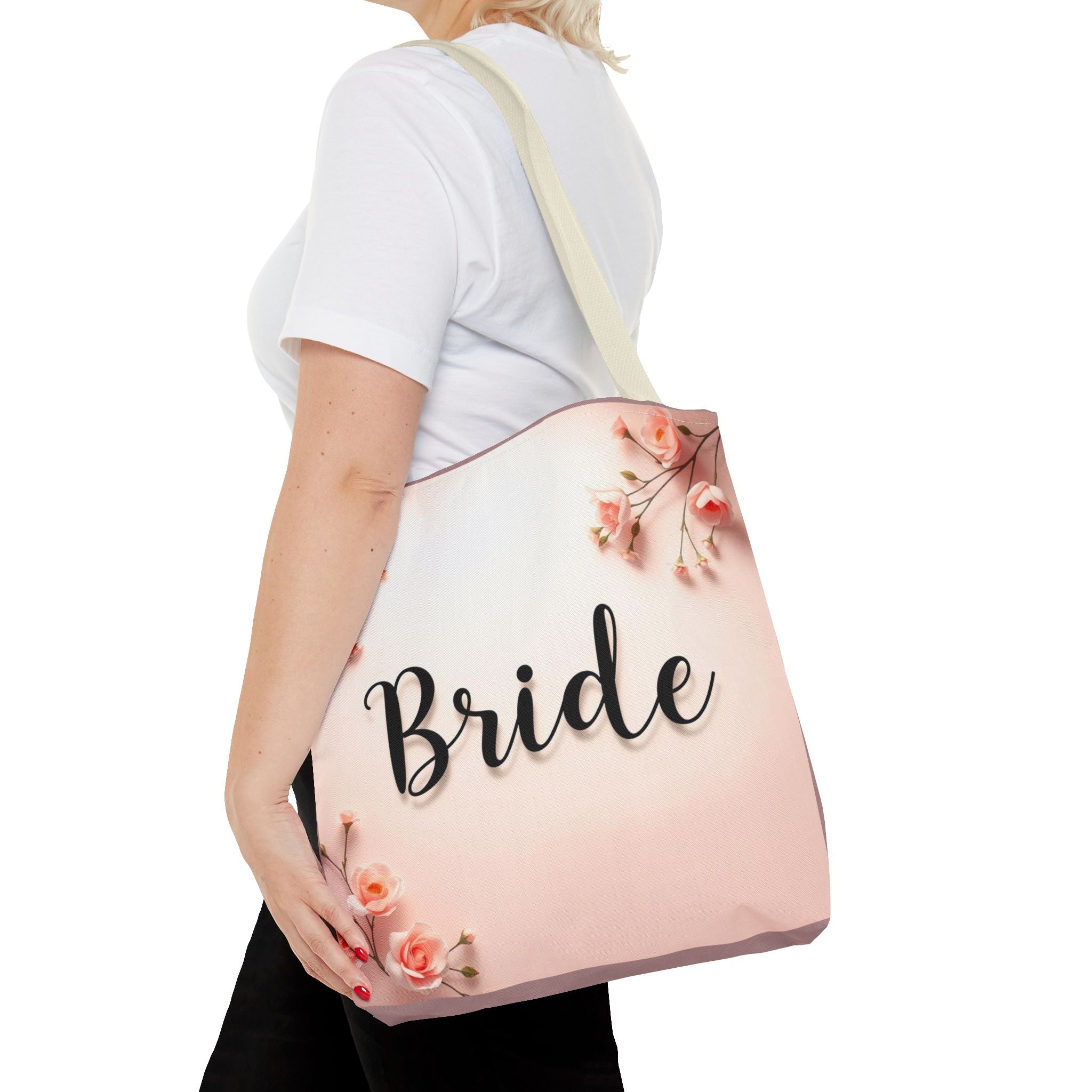 Bride Floral Tote Bag – Pink Bridal Shower & Bachelorette Gift