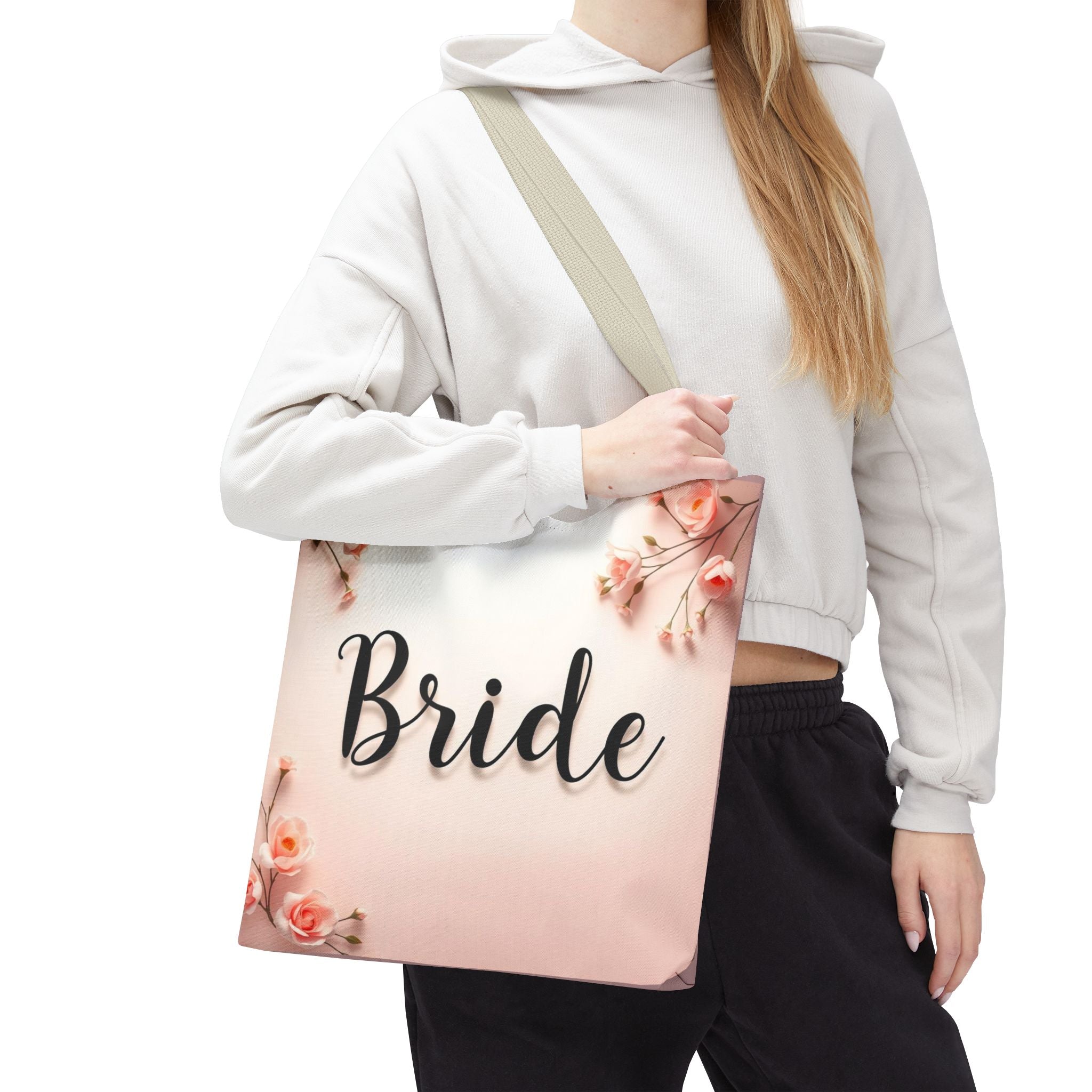 Bride Floral Tote Bag – Pink Bridal Shower & Bachelorette Gift