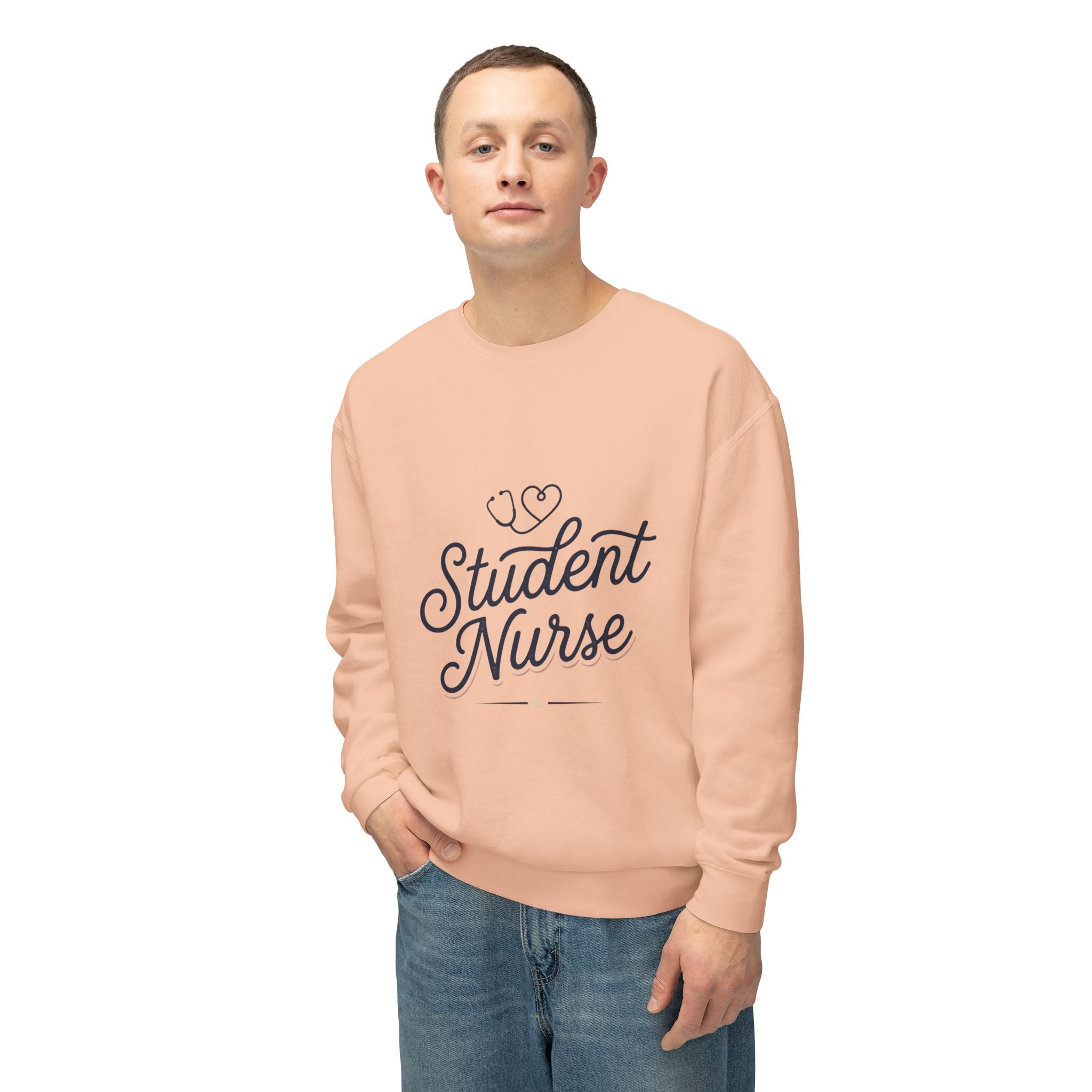 Student Nurse Crewneck Sweatshirt — Cute Stethoscope Nursing School Gift