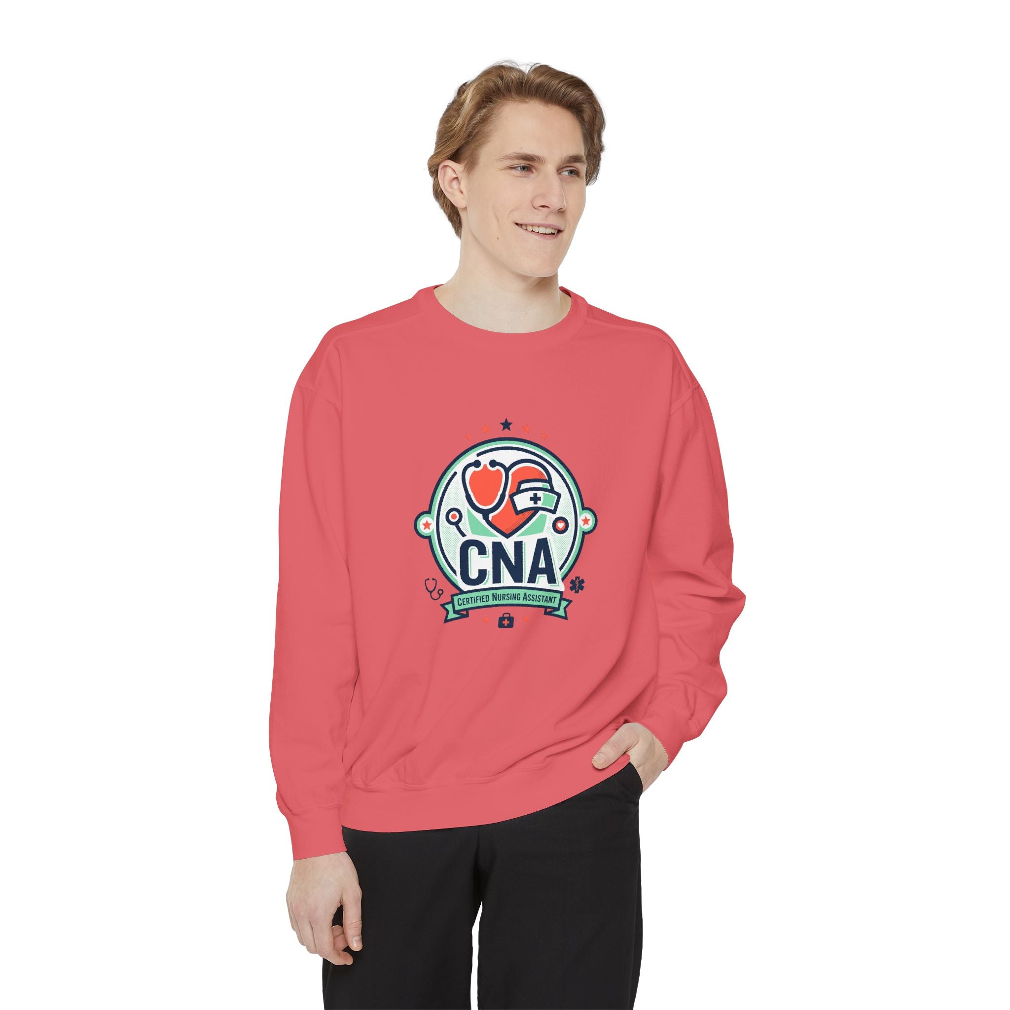 CNA Heart Stethoscope Sweatshirt — Certified Nursing Assistant Crewneck