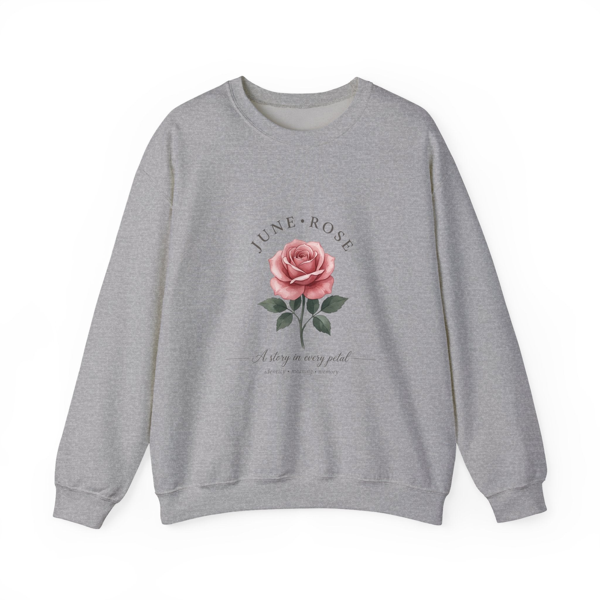 June Rose Birth Month Sweatshirt | Birth Flower, Botanical Watercolor