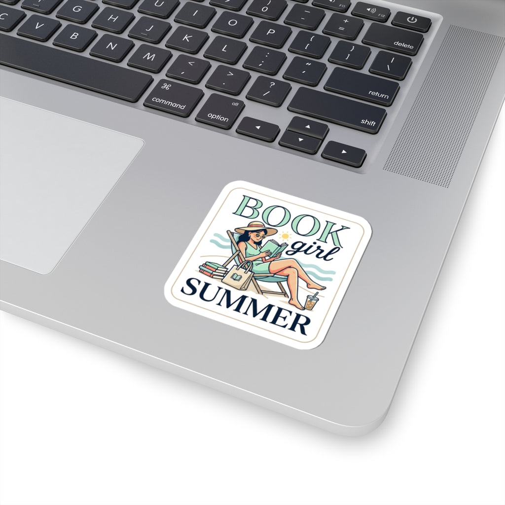 Book Girl Summer Kiss-Cut Stickers | BookTok, bookish summer aesthetic