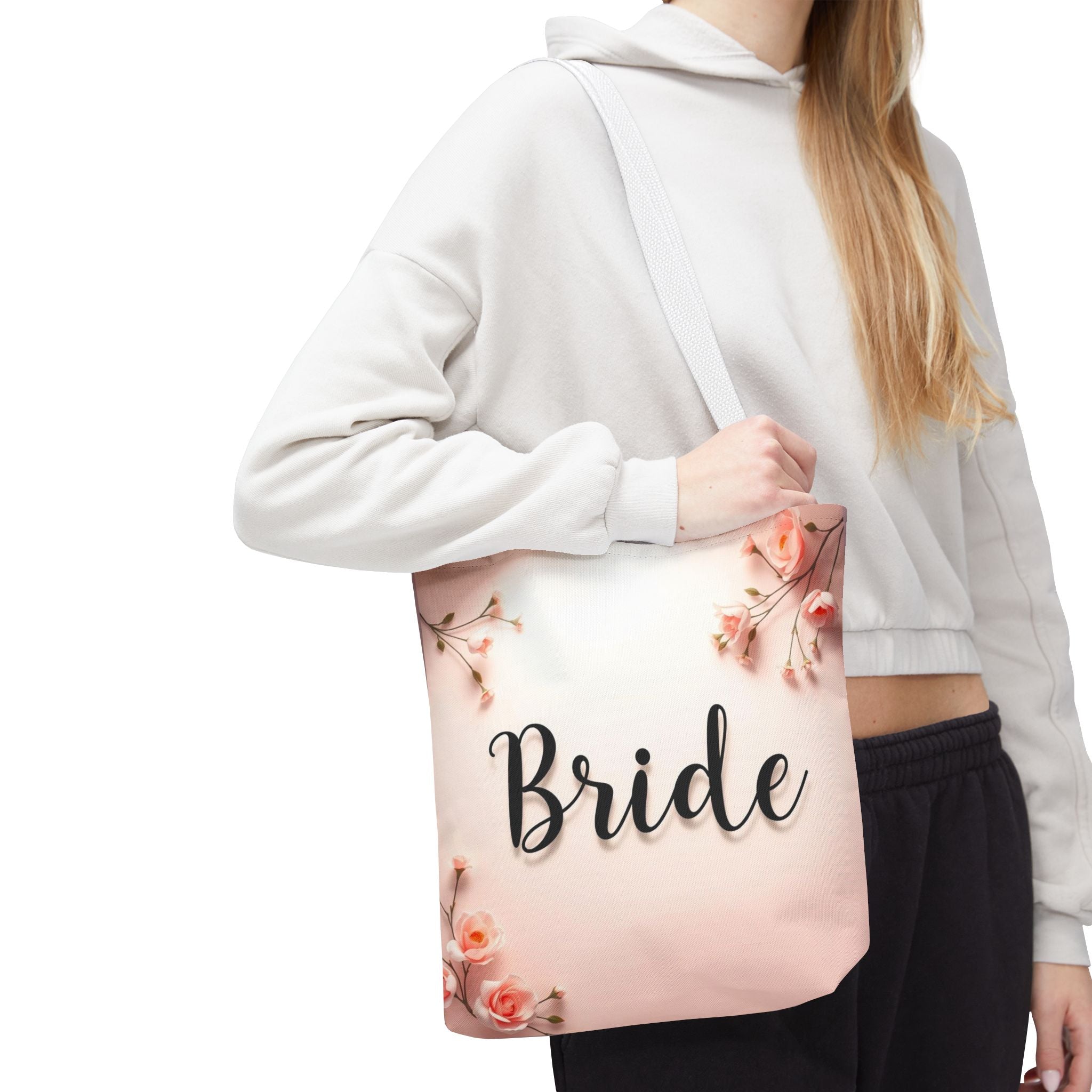 Bride Floral Tote Bag – Pink Bridal Shower & Bachelorette Gift