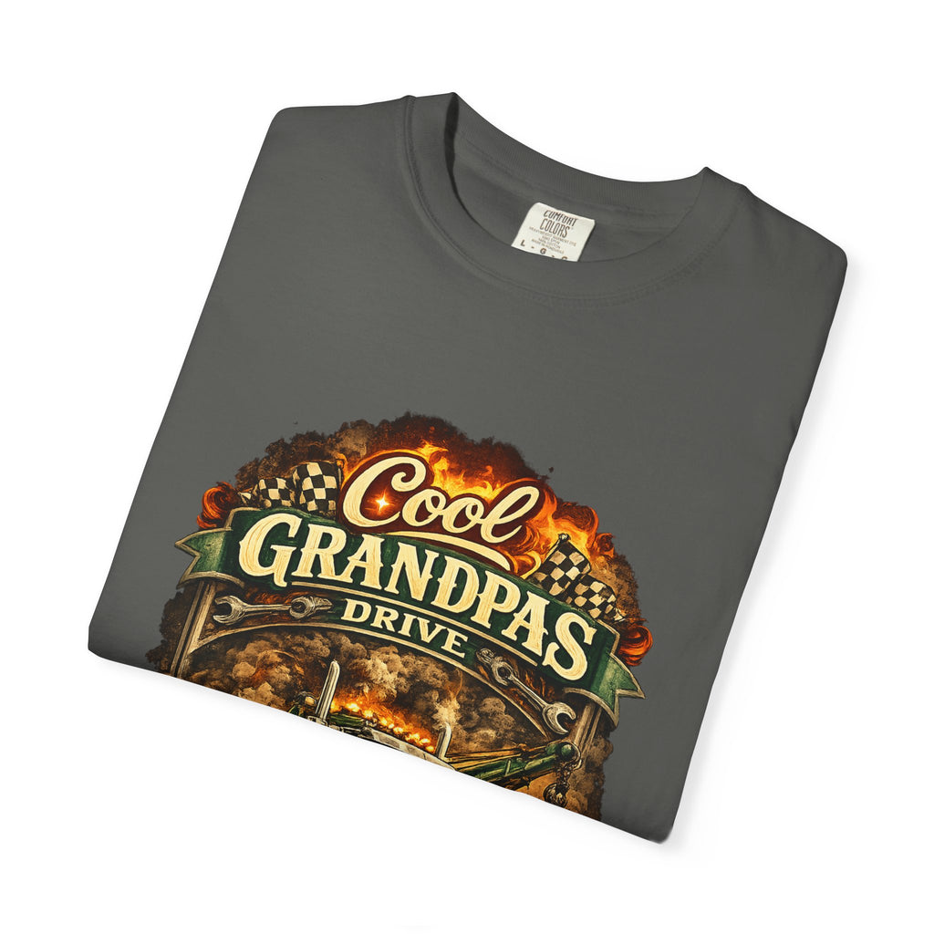 Cool Grandpas Drive Tow Trucks T-Shirt — Vintage Truck Graphic Tee for Grandfather