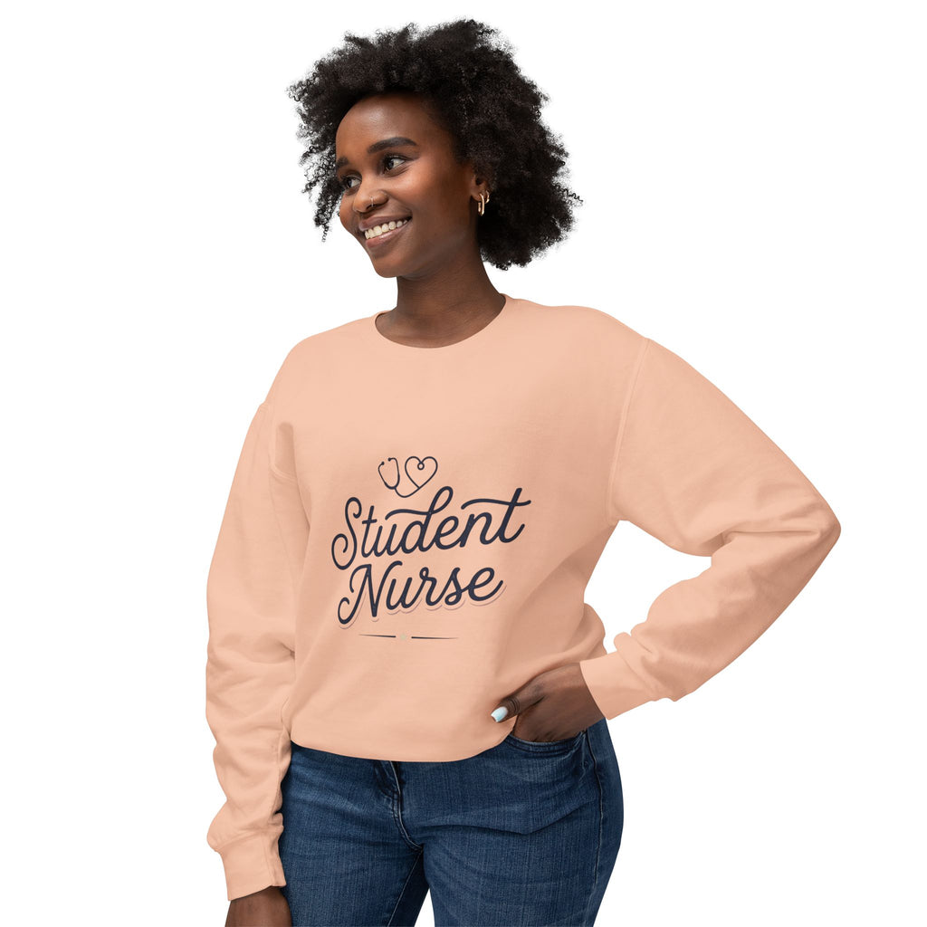Student Nurse Crewneck Sweatshirt — Cute Stethoscope Nursing School Gift