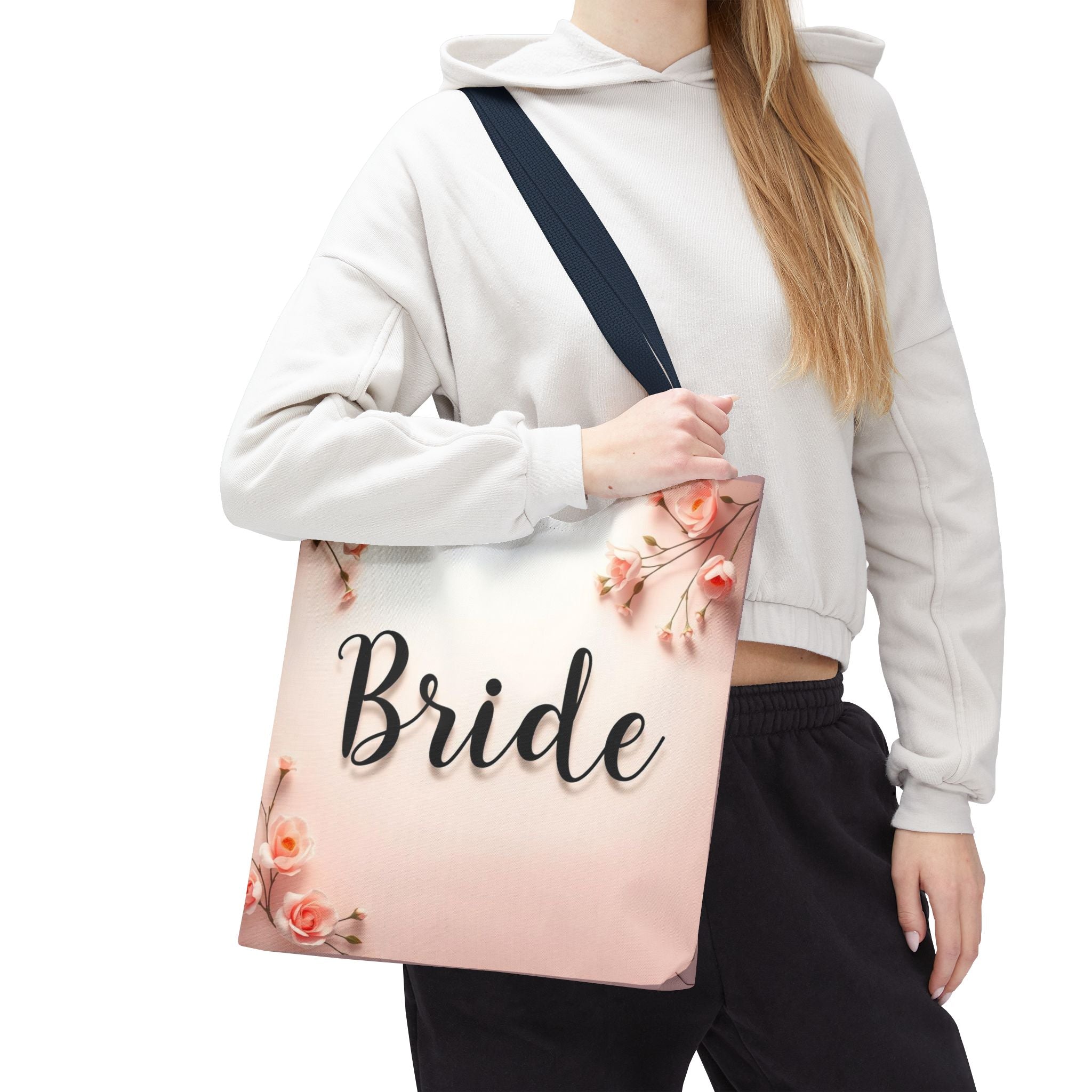 Bride Floral Tote Bag – Pink Bridal Shower & Bachelorette Gift