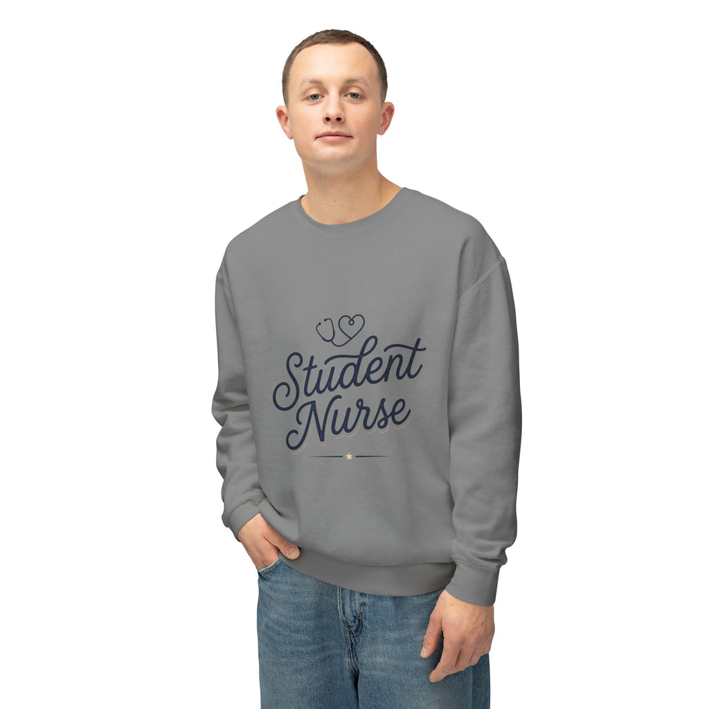 Student Nurse Crewneck Sweatshirt — Cute Stethoscope Nursing School Gift
