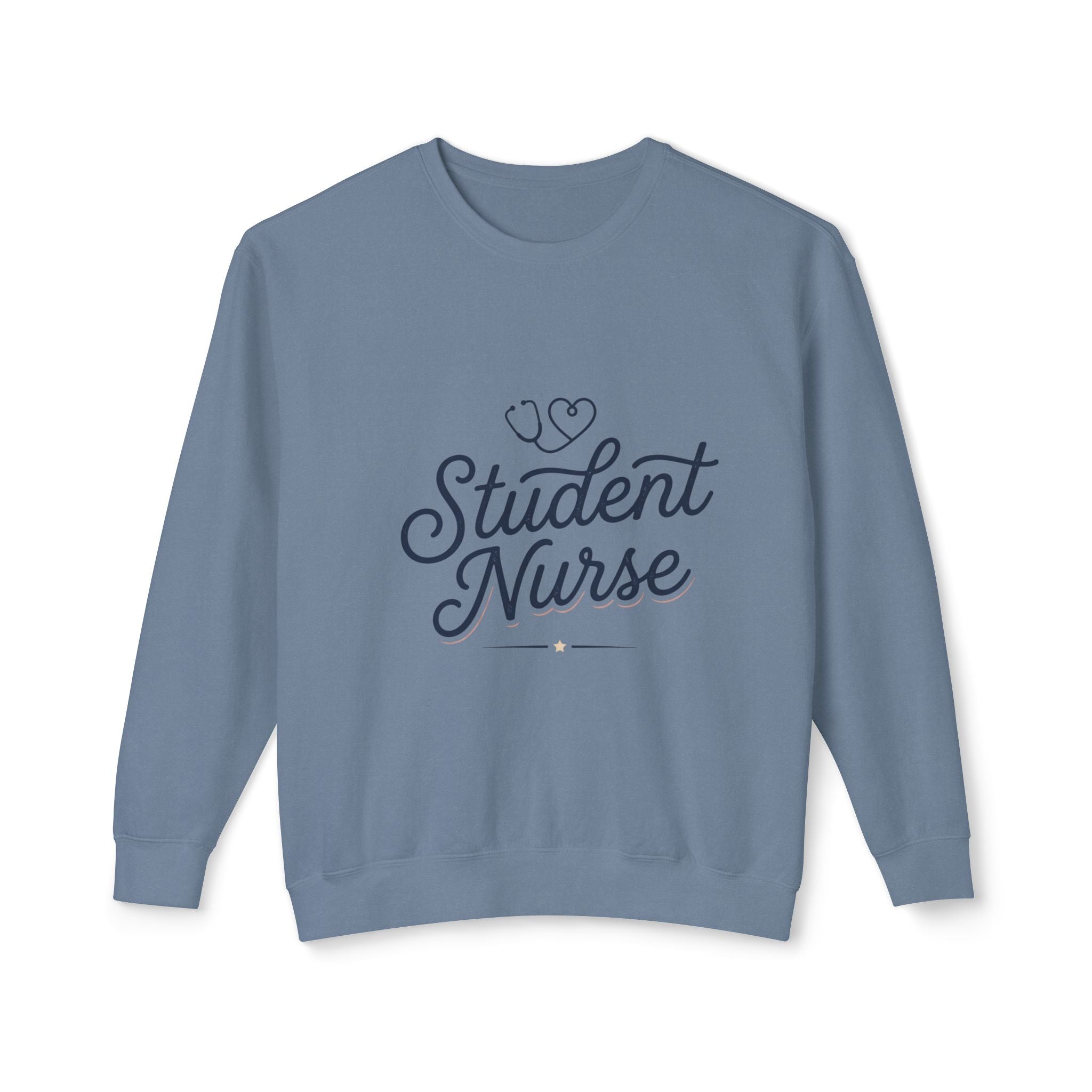 Student Nurse Crewneck Sweatshirt — Cute Stethoscope Nursing School Gift
