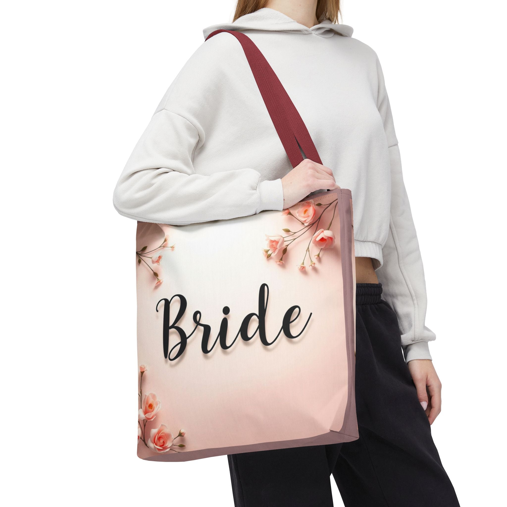 Bride Floral Tote Bag – Pink Bridal Shower & Bachelorette Gift