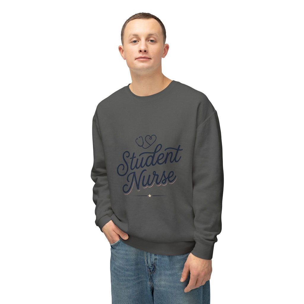 Student Nurse Crewneck Sweatshirt — Cute Stethoscope Nursing School Gift
