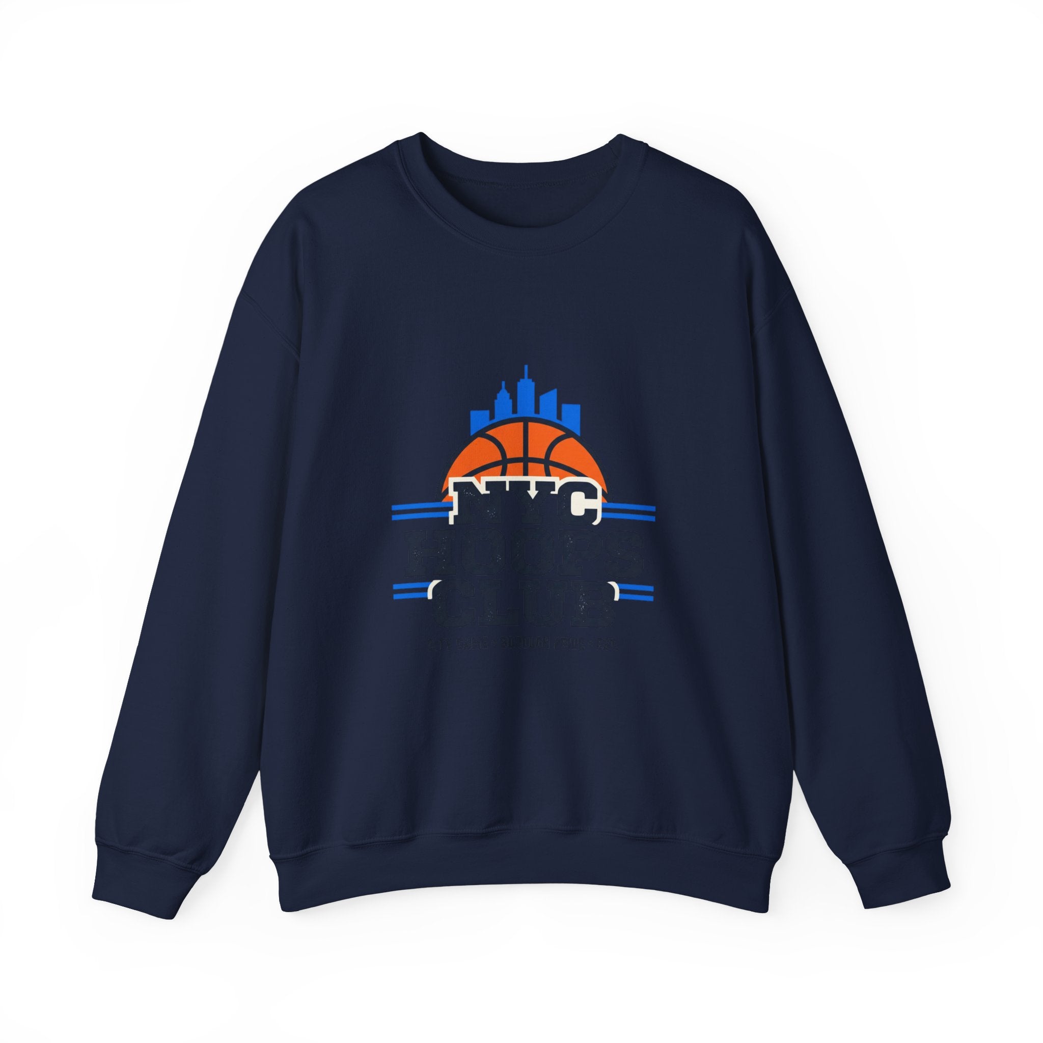 NYC Hoops Club Varsity Crewneck, city basketball, collegiate streetwear