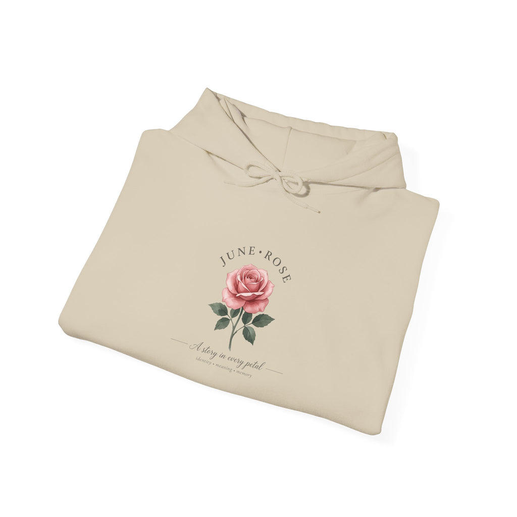 Birth Month Rose Hoodie | Birth Flower, Watercolor Botanical, Personalized
