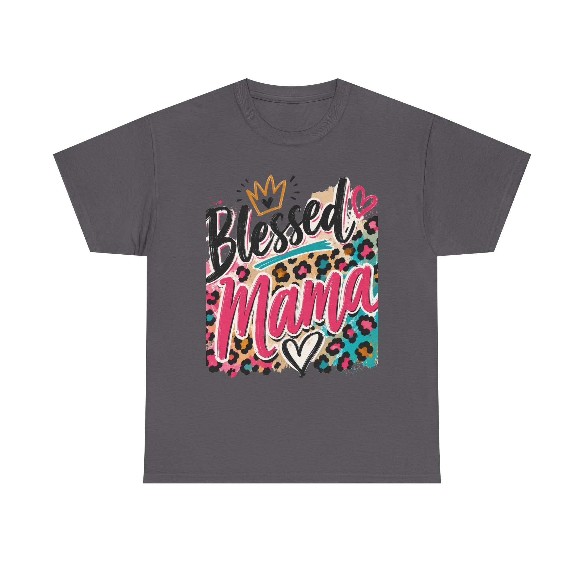 Blessed Mama Leopard Heart T-Shirt — Mother’s Day Graphic Tee