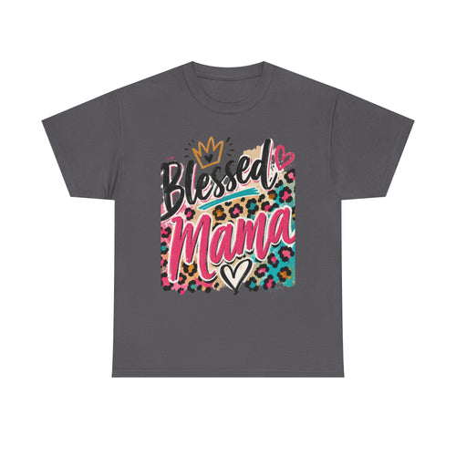 Blessed Mama Leopard Heart T-Shirt — Mother’s Day Graphic Tee