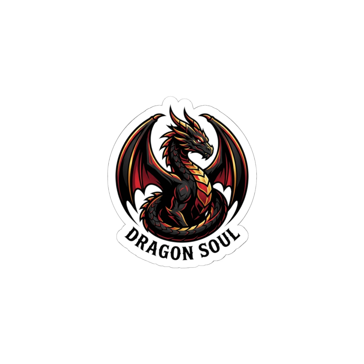 Dragon Soul Sticker | dragon, fantasy art, tattoo style