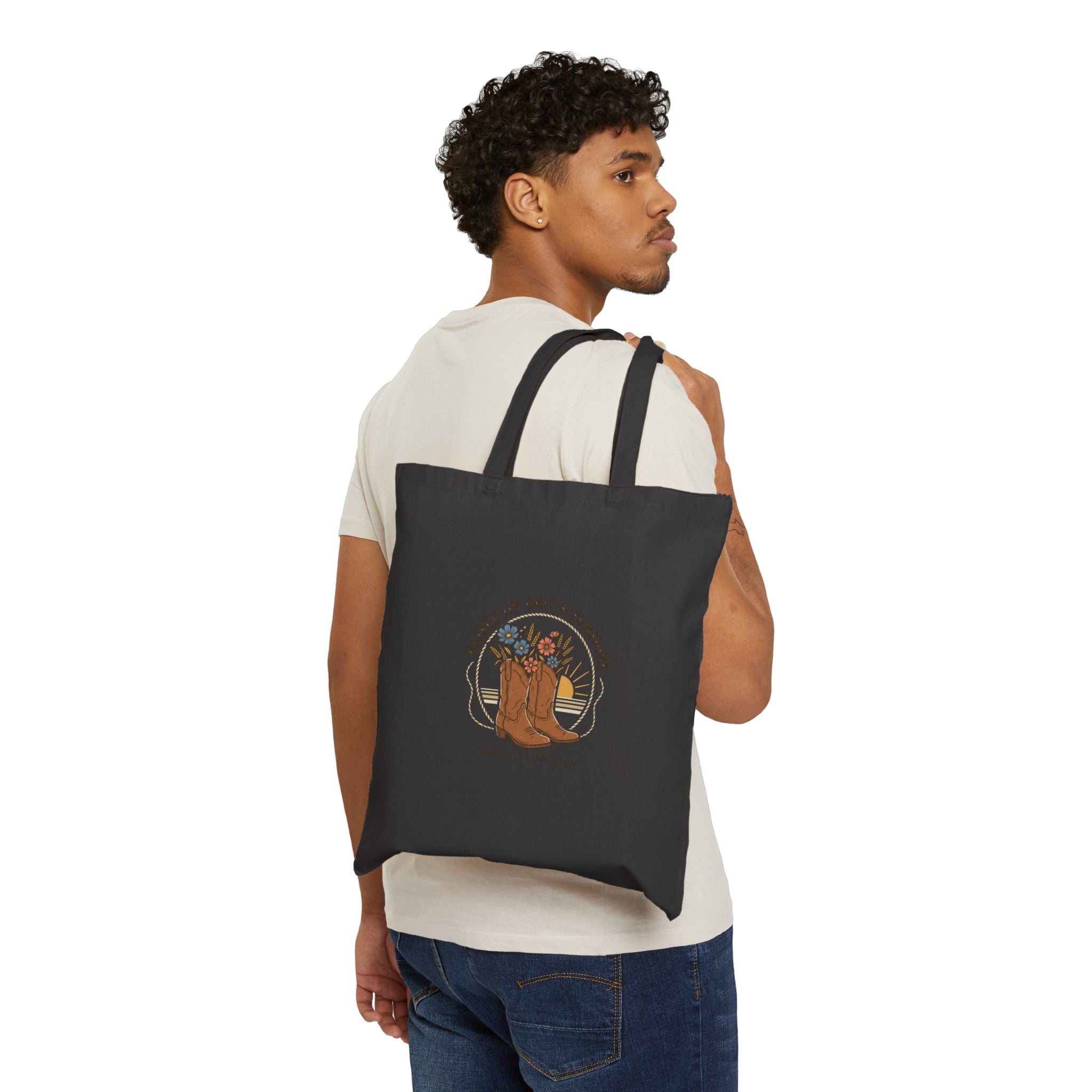 Boots & Sunshine Tote | western cowgirl rustic prairie canvas