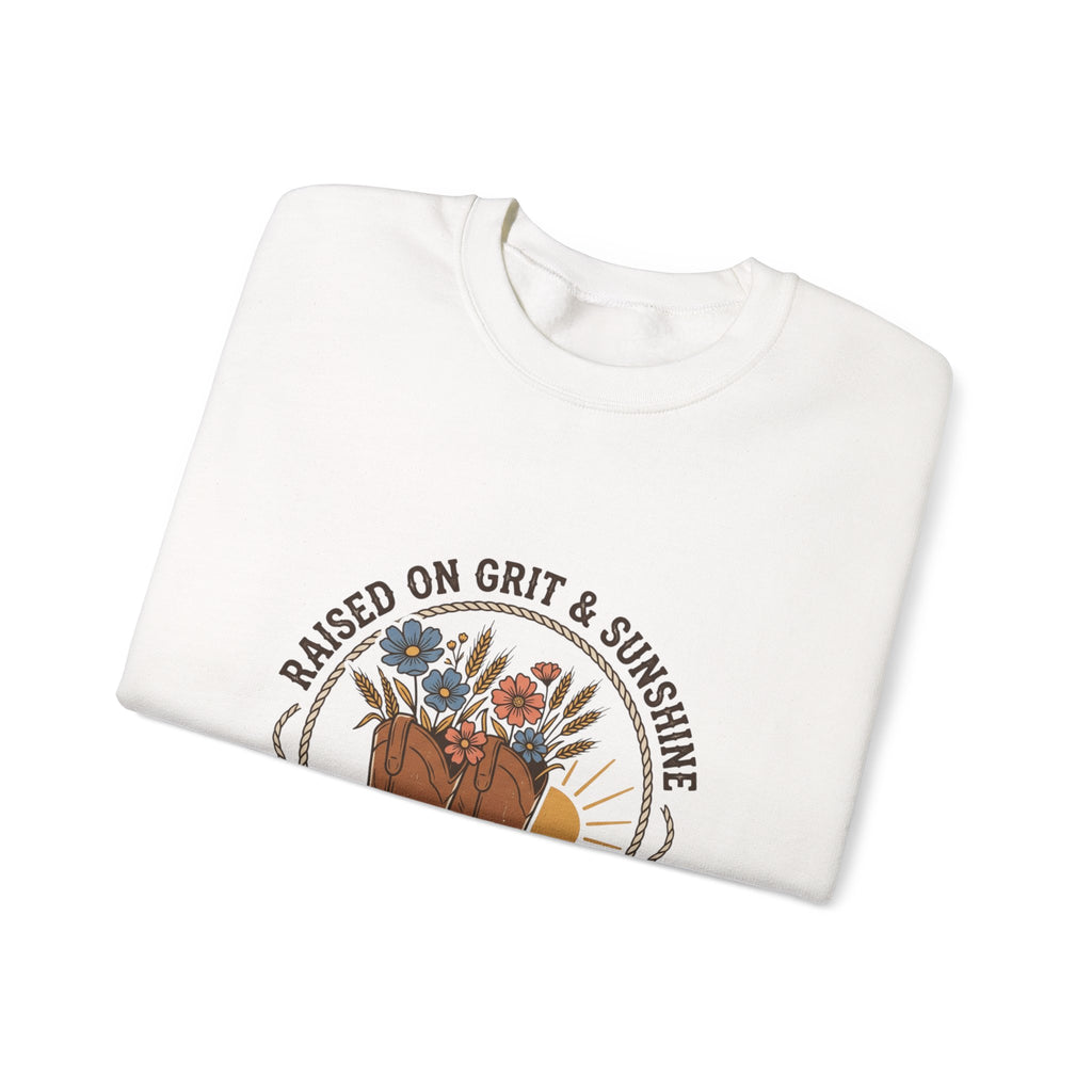 Raised on Grit & Sunshine Sweatshirt | Western Cowgirl Rustic Prairie