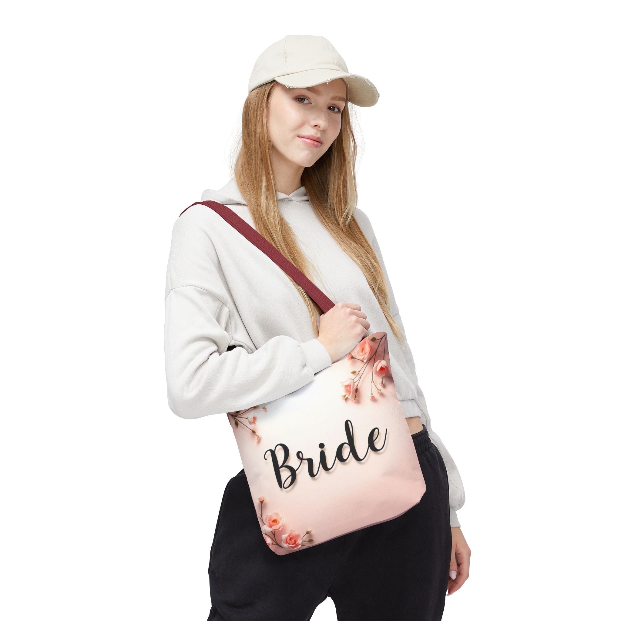 Bride Floral Tote Bag – Pink Bridal Shower & Bachelorette Gift