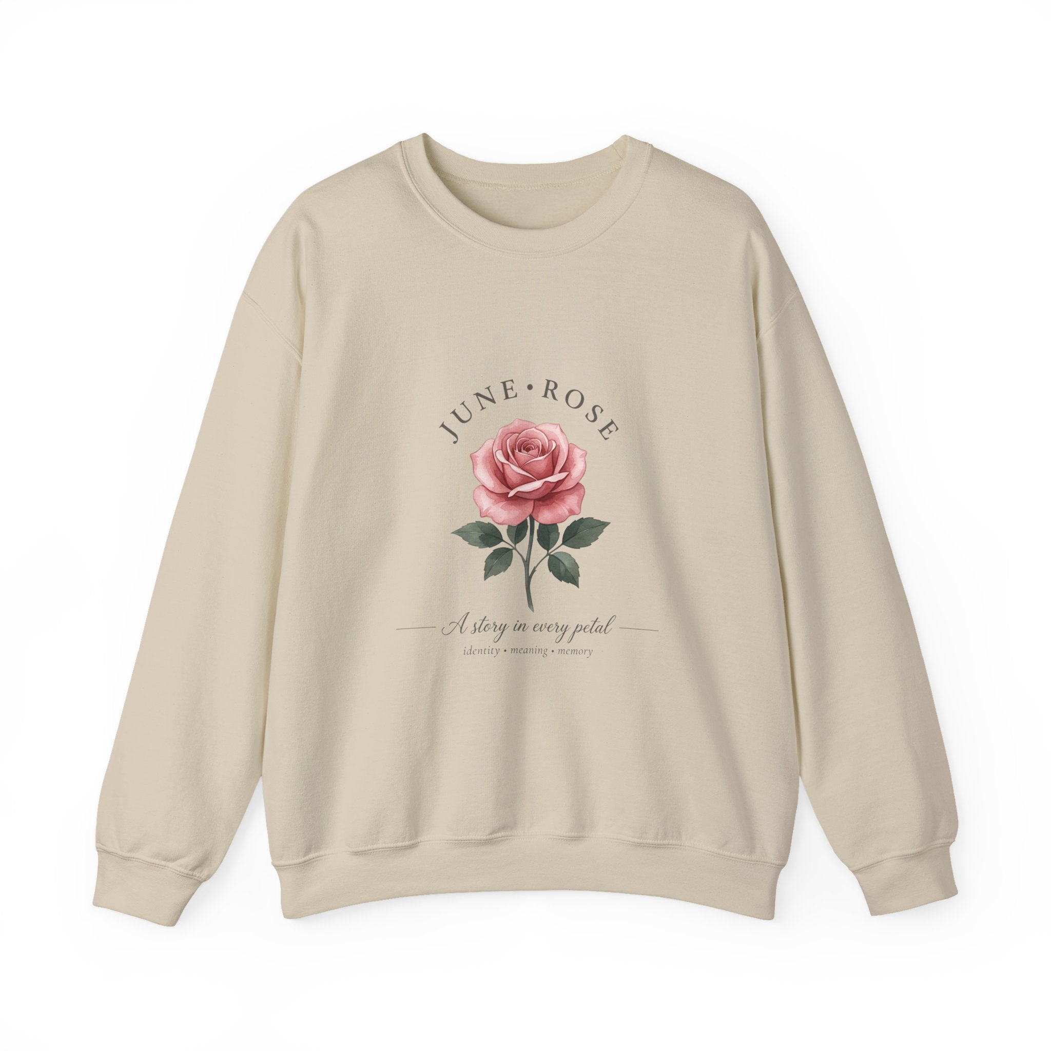 June Rose Birth Month Sweatshirt | Birth Flower, Botanical Watercolor