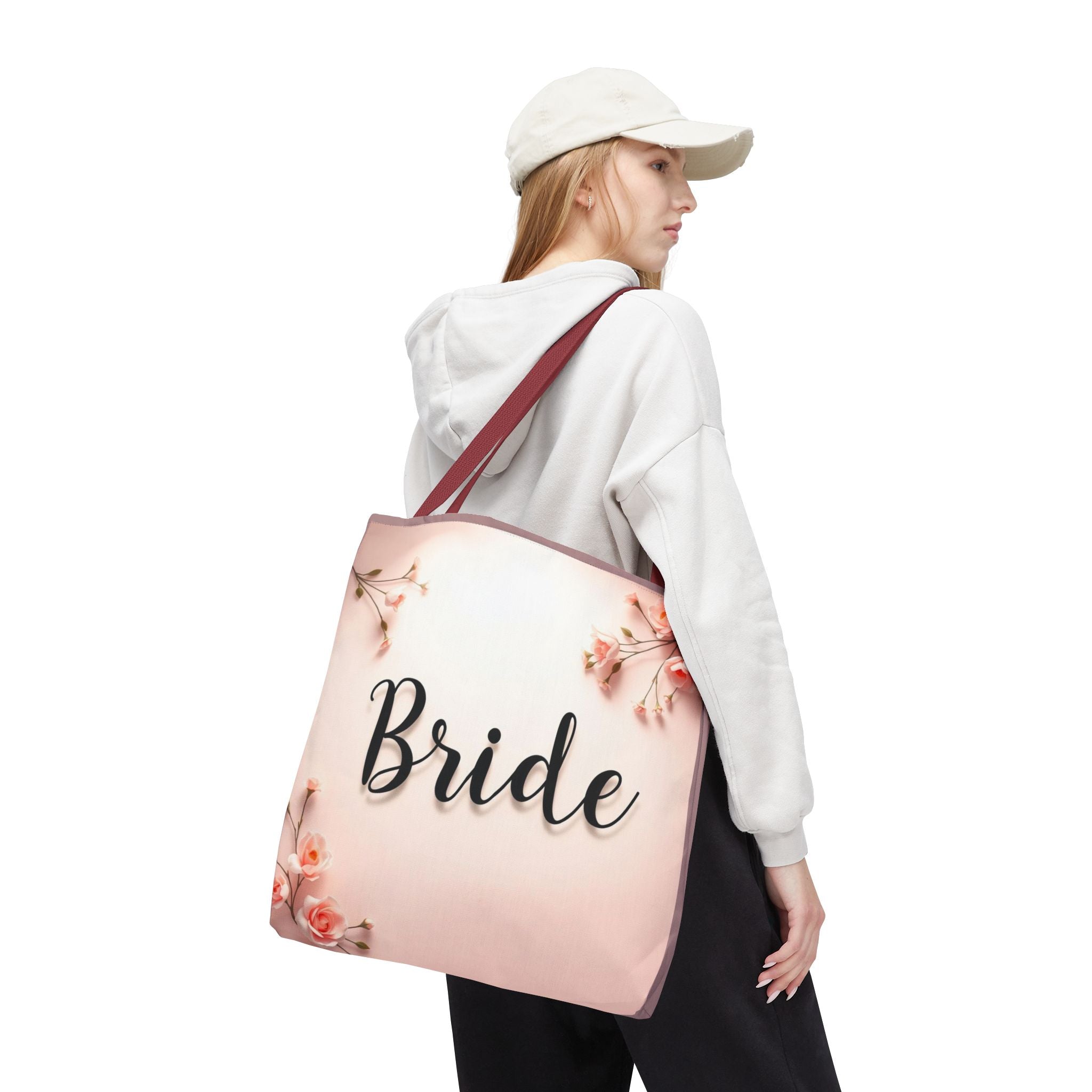Bride Floral Tote Bag – Pink Bridal Shower & Bachelorette Gift