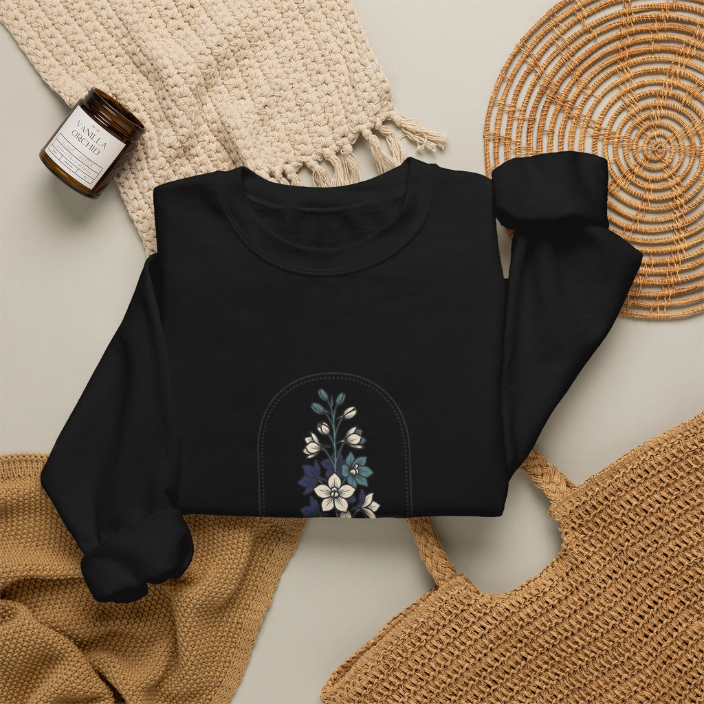 July Birth Month Flower Sweatshirt | Botanical Watercolor, Personalized