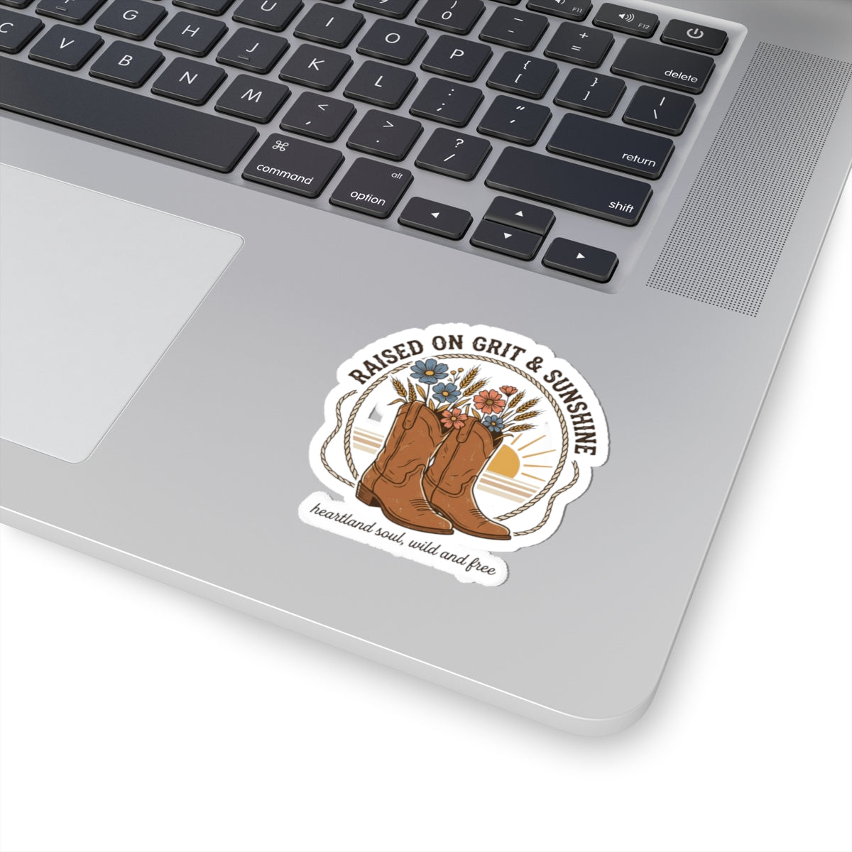 Raised on Grit & Sunshine Sticker | Western Cowgirl Rustic Ranch Prairie