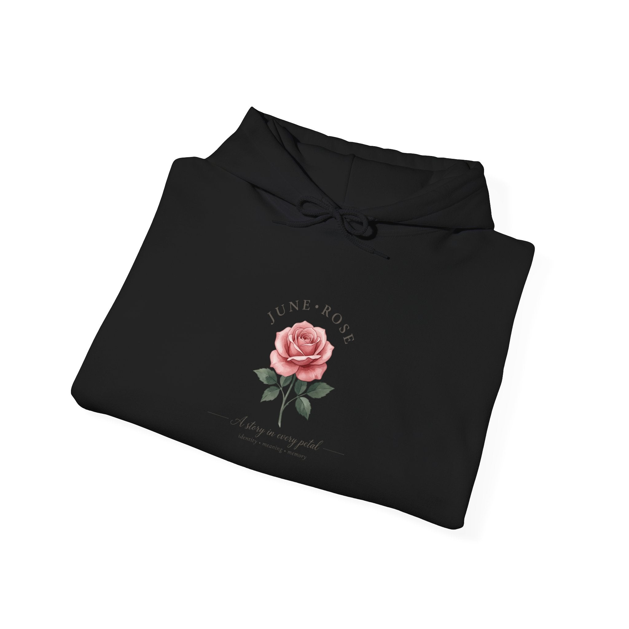 Birth Month Rose Hoodie | Birth Flower, Watercolor Botanical, Personalized