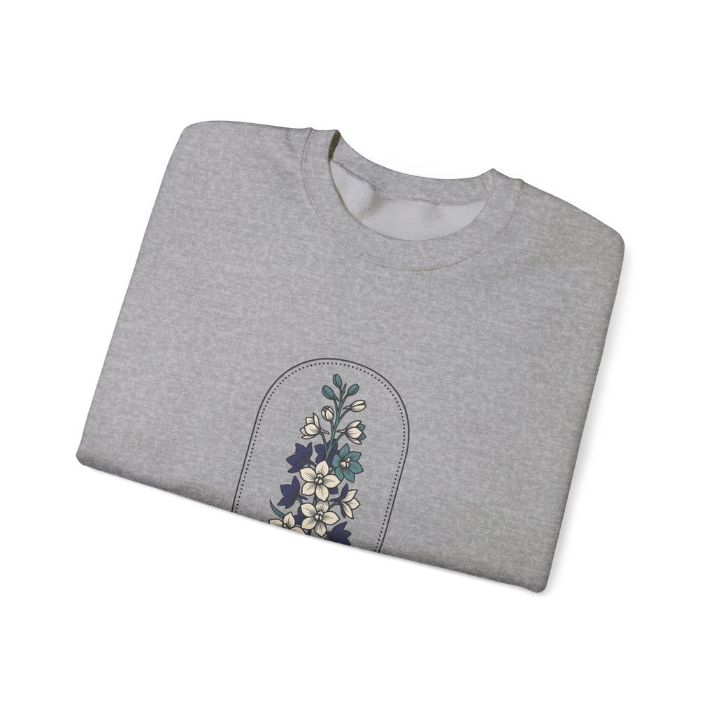July Birth Month Flower Sweatshirt | Botanical Watercolor, Personalized