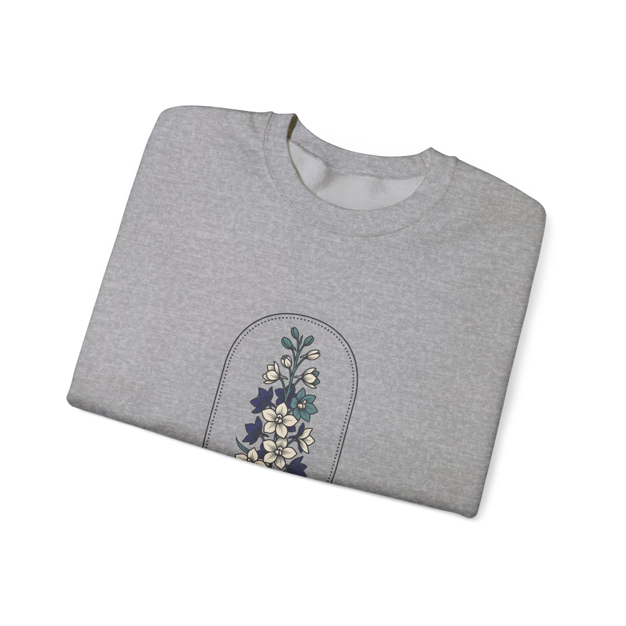 July Birth Month Flower Sweatshirt | Botanical Watercolor, Personalized