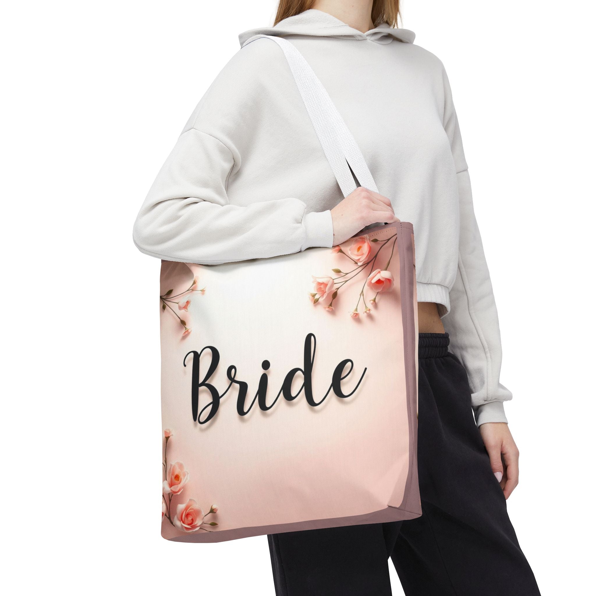 Bride Floral Tote Bag – Pink Bridal Shower & Bachelorette Gift