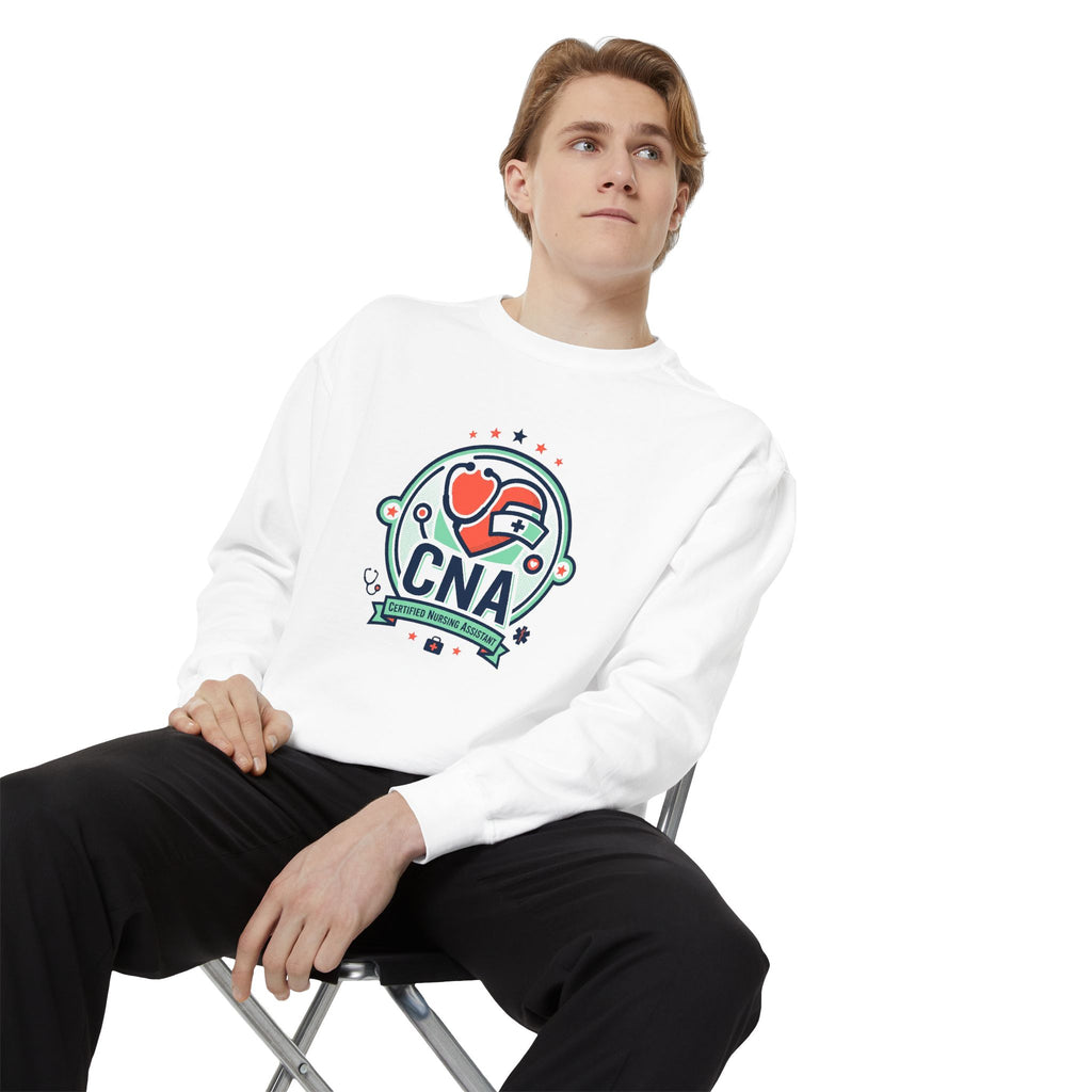 CNA Heart Stethoscope Sweatshirt — Certified Nursing Assistant Crewneck