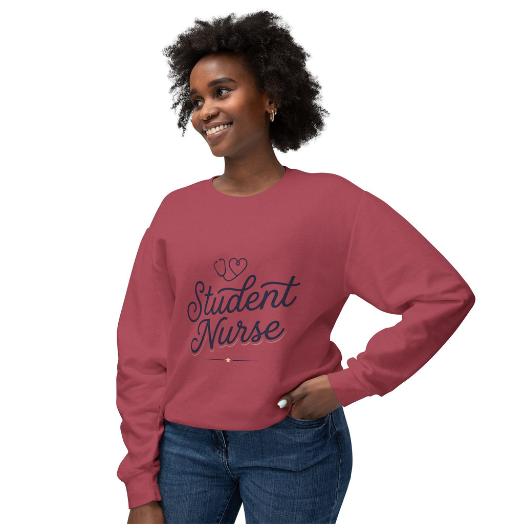 Student Nurse Crewneck Sweatshirt — Cute Stethoscope Nursing School Gift
