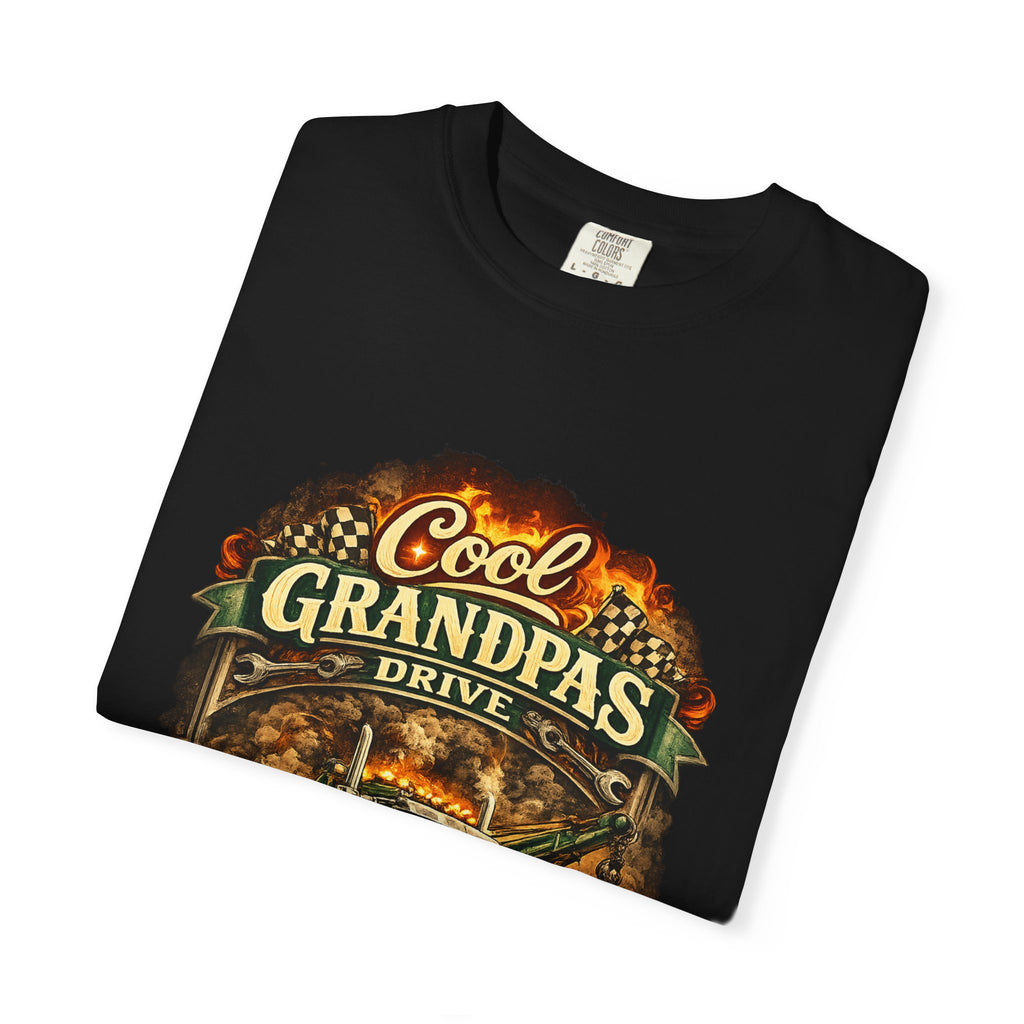 Cool Grandpas Drive Tow Trucks T-Shirt — Vintage Truck Graphic Tee for Grandfather