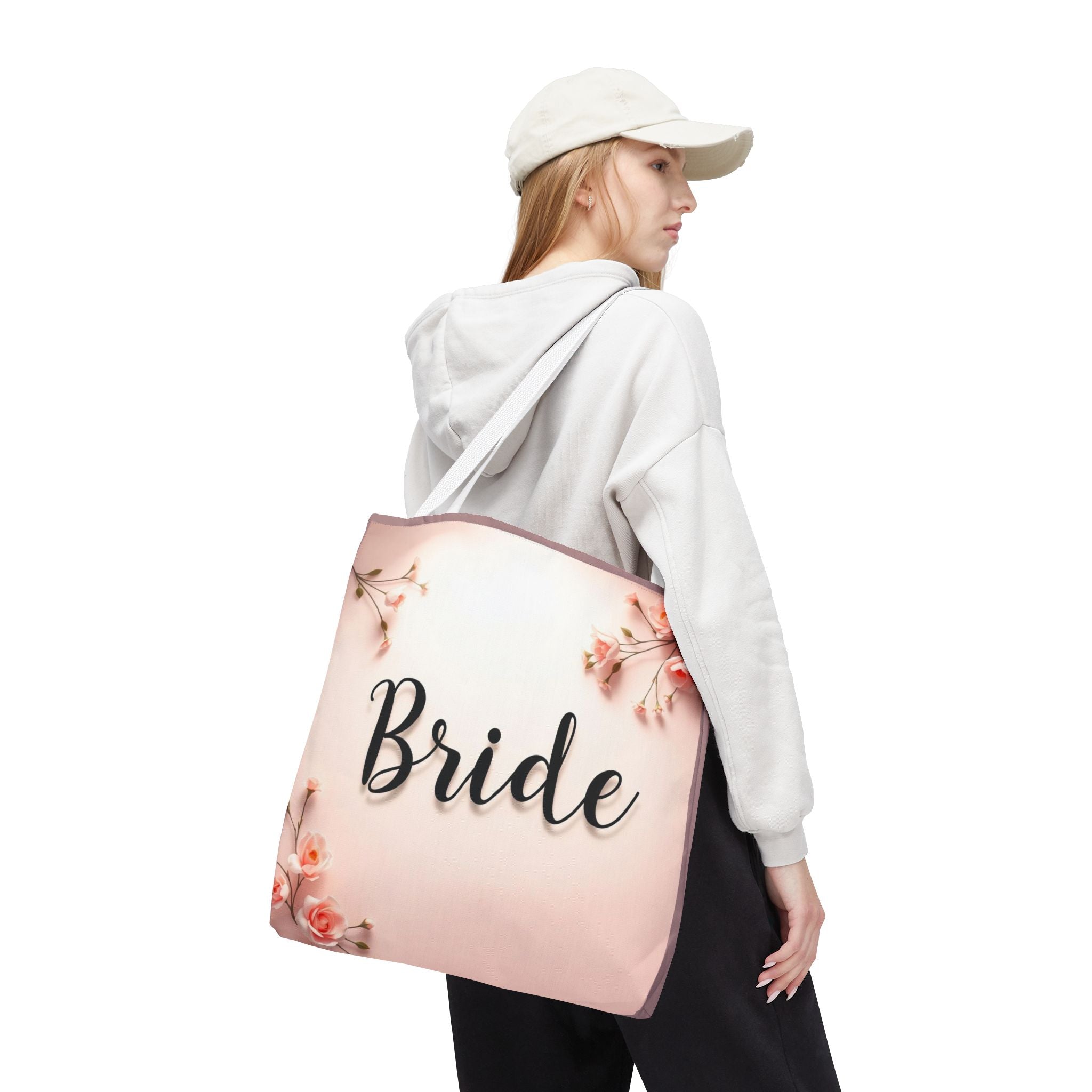 Bride Floral Tote Bag – Pink Bridal Shower & Bachelorette Gift