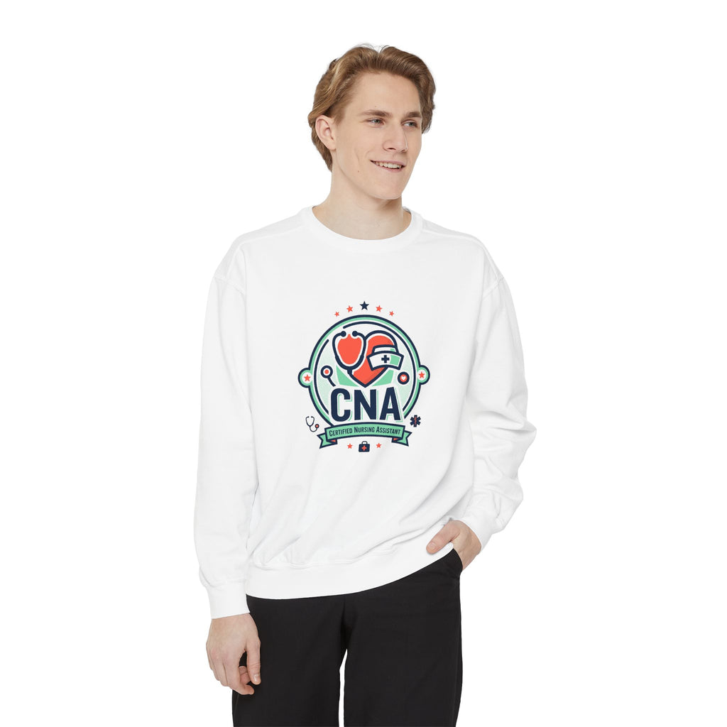 CNA Heart Stethoscope Sweatshirt — Certified Nursing Assistant Crewneck