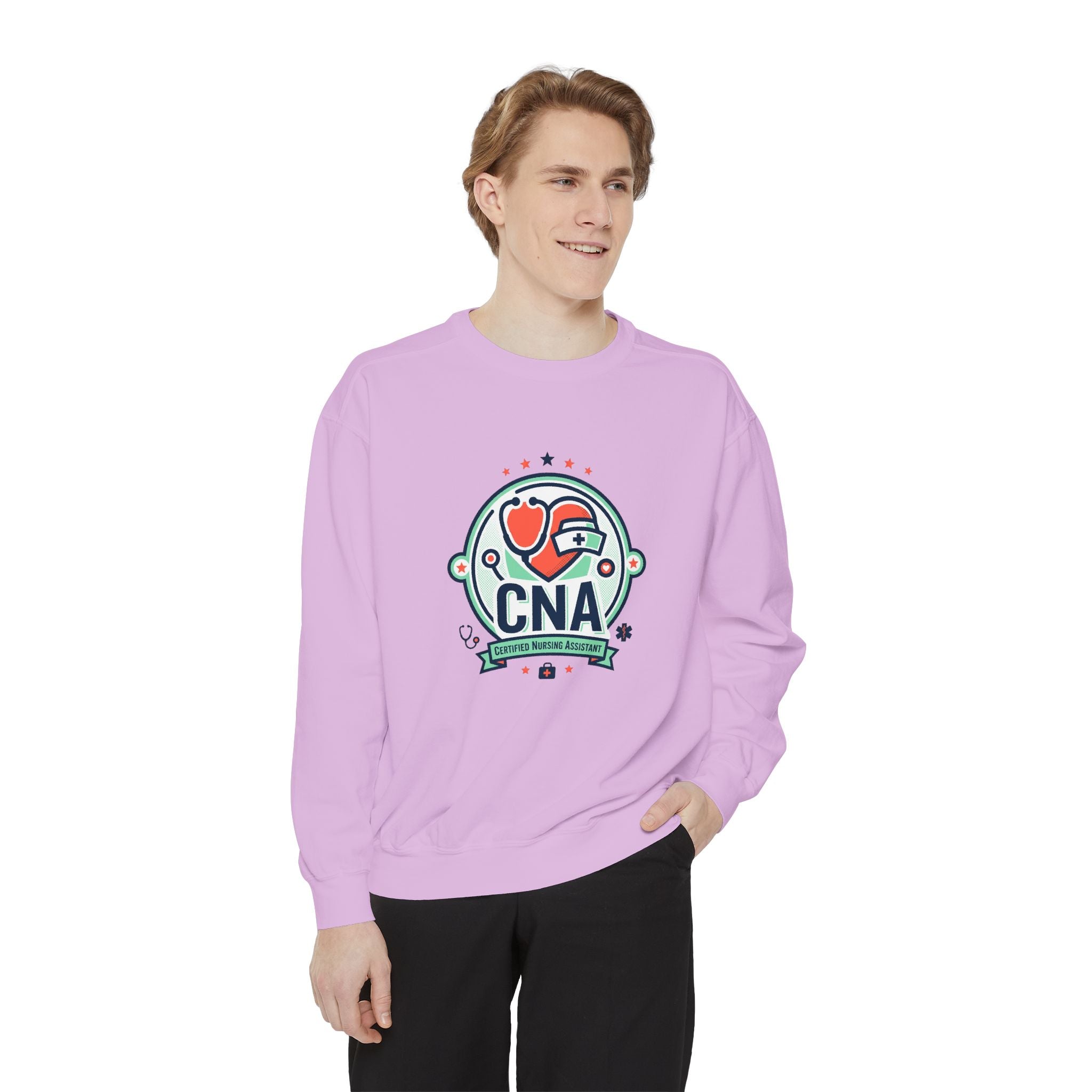 CNA Heart Stethoscope Sweatshirt — Certified Nursing Assistant Crewneck