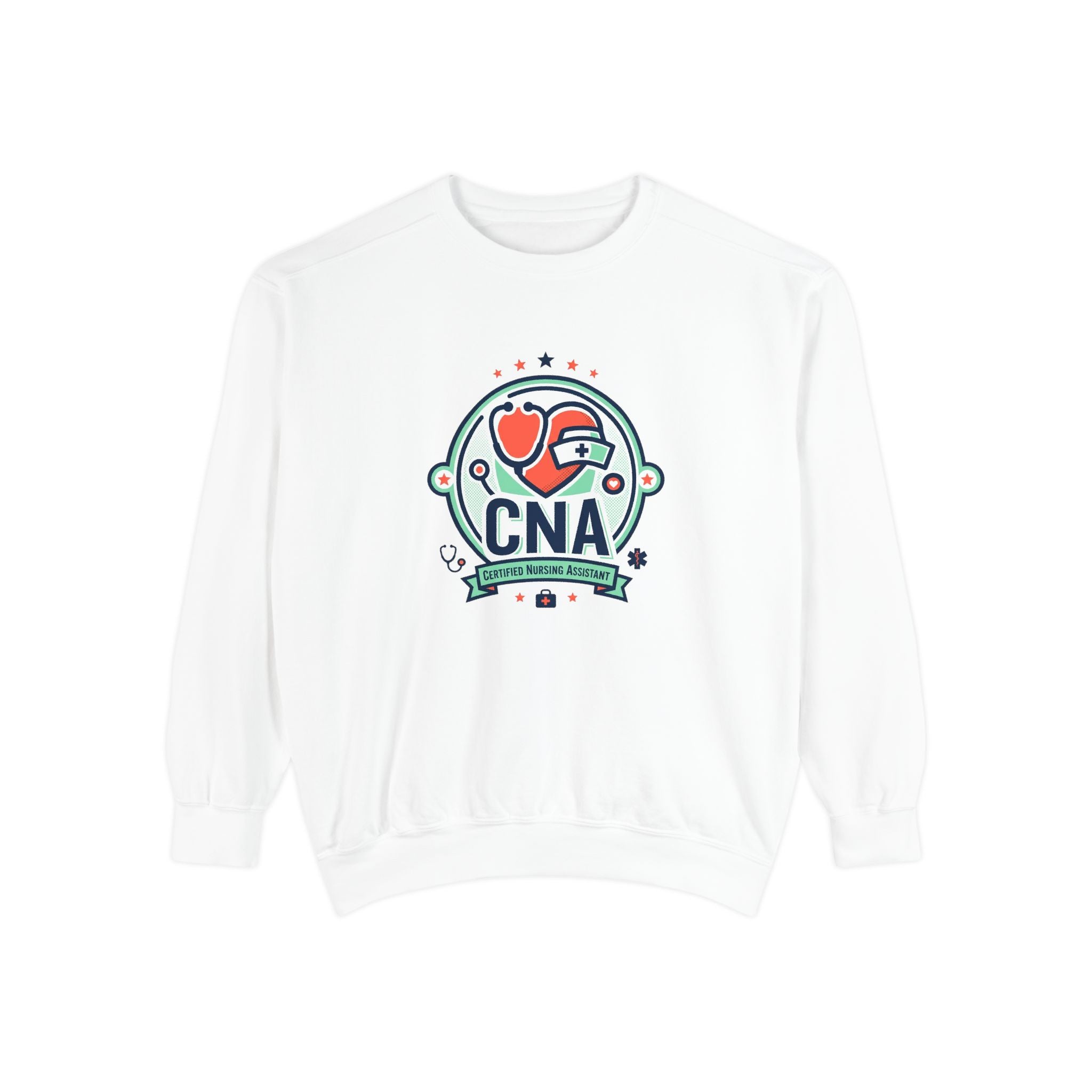 CNA Heart Stethoscope Sweatshirt — Certified Nursing Assistant Crewneck